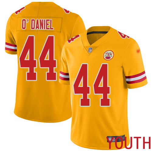 Youth Kansas City Chiefs 44 ODaniel Dorian Limited Gold Inverted Legend Nike NFL Jersey